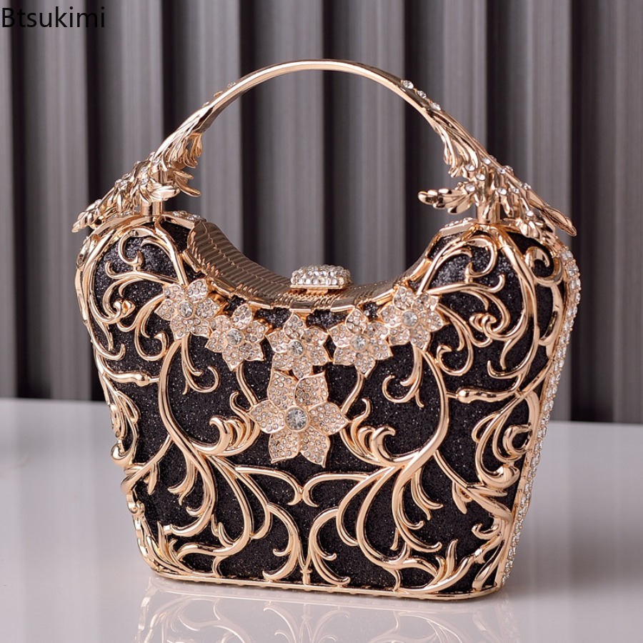 Women Bags On Sale - Tas Malam Logam Berongga Tas Tangan