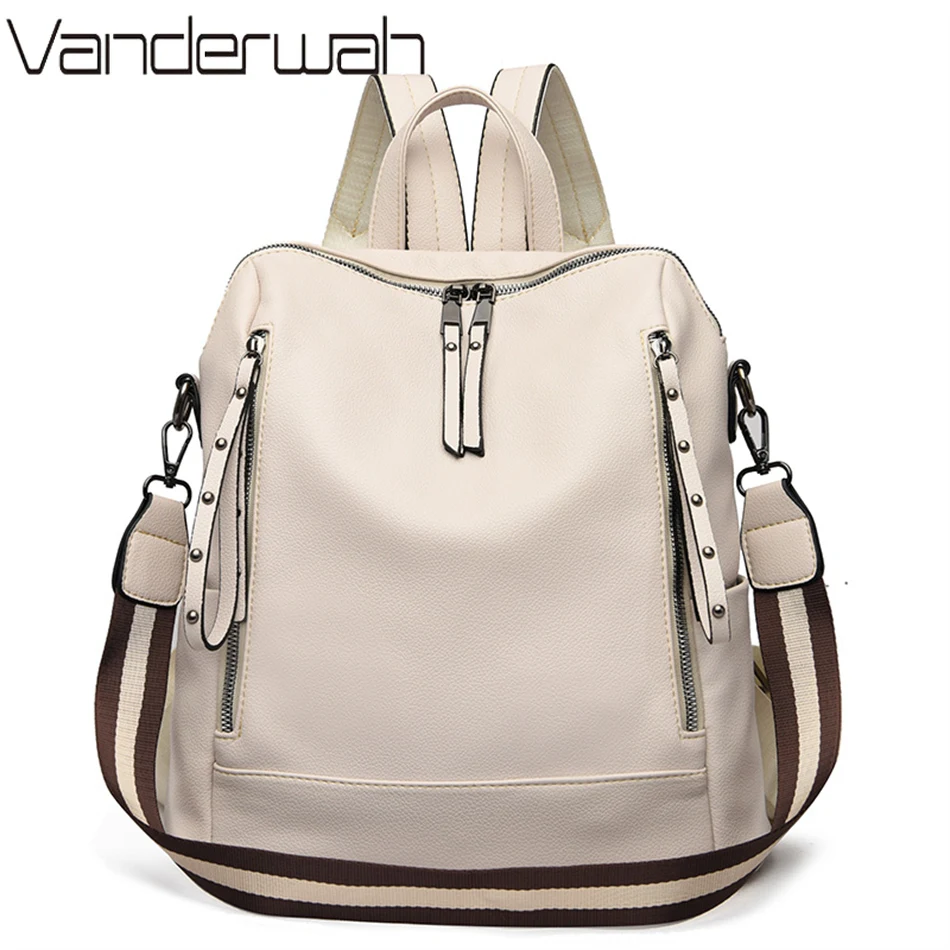 Women'S Young Bags - Merek Ransel Mewah Kulit Lembut Tahan