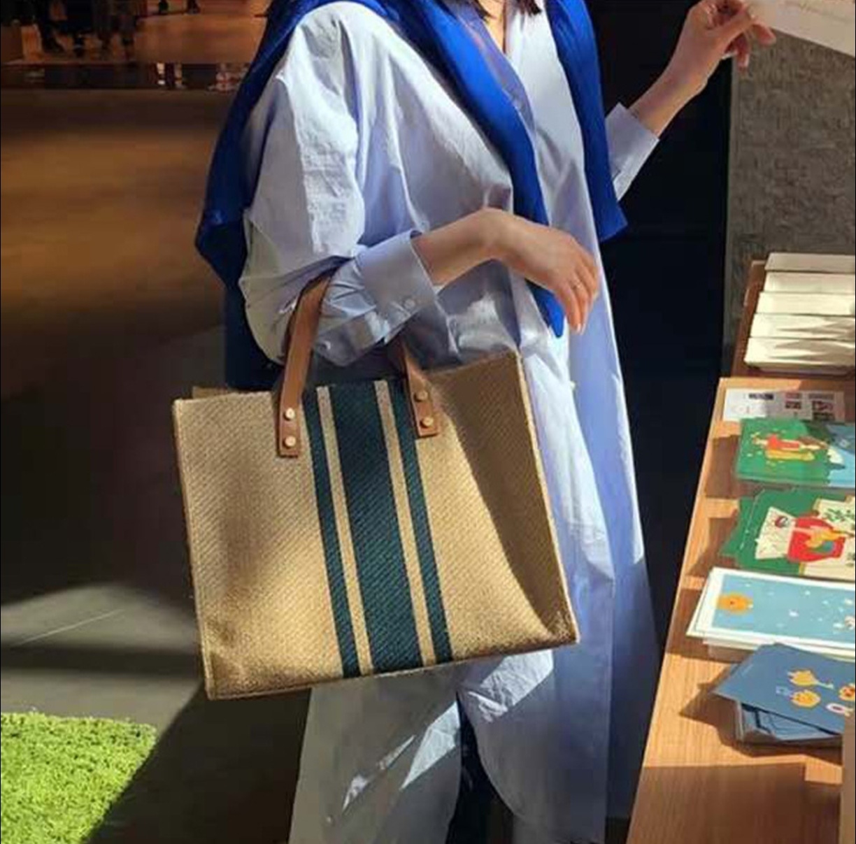Tas Tote Kanvas Bergaris Baru  - Women Hand Bags For Office ulasan dan harga